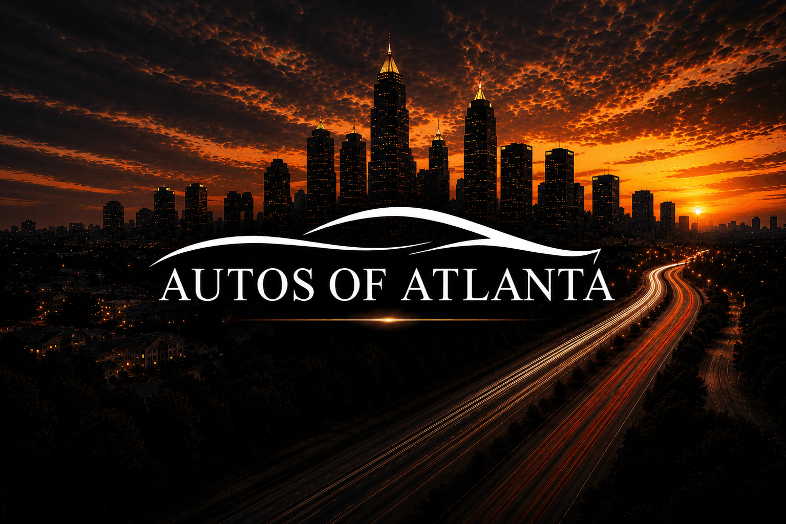 Atlanta skyline at dusk